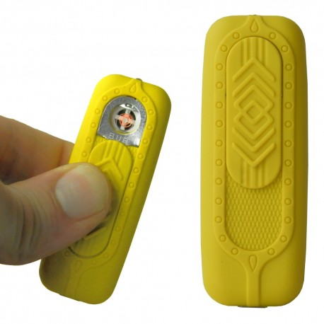 Briquet usb mini Bur jaune seconde génération avec grille anti enfoncement